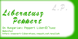liberatusz peppert business card